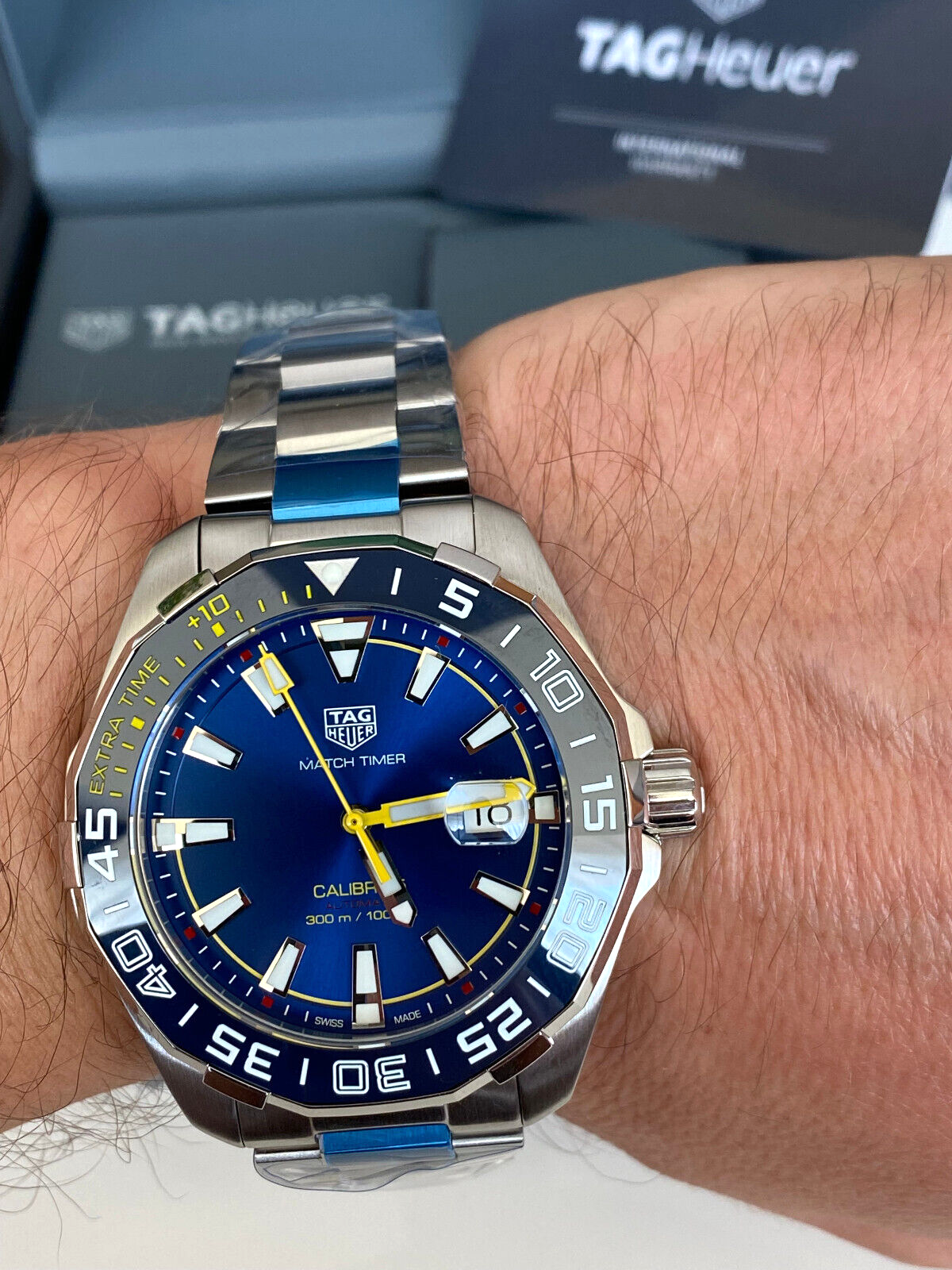 Tag Heuer Calibre 5 Match Timer Shinji Kagawa Edition Silver Stainless Steel Blue Dial Automatic Watch for Gents - WAY201H.BA0927