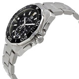 Tag Heuer Men’s Aquaracer Quartz Swiss Made Silver Stainless Steel Black Dial 43mm Watch CAY111A.BA0927