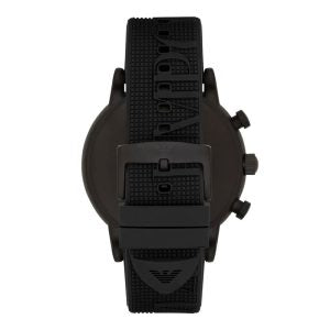 Emporio Armani Men’s Quartz Black Silicone Strap Black Dial 46mm Watch AR11024 Main Image
