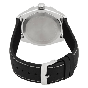 TISSOT Men’s Swiss Made Quartz Black Leather Strap Black Dial 42mm Watch T101.610.16.051.00