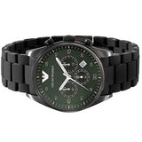 Emporio Armani Men’s Stainless Steel Green Dial 43mm Watch AR5922
