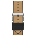 Guess Men’s Quartz Beige Silicone & Leather Strap Black Dial 43mm Watch GW0202G3