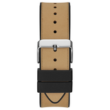 Guess Men’s Quartz Beige Silicone & Leather Strap Black Dial 43mm Watch GW0202G3