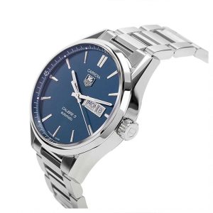 Tag Heuer Carrera Men’s Automatic Swiss Made Silver Stainless Steel Blue Dial 41mm Watch WAR201E.BA0723