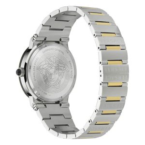 Versace Women’s Quartz Swiss Made Two Tone Stainless Steel Blue Dial 38mm Watch VE7G00223 Main Image