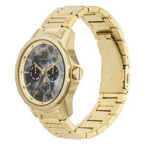 Armani Exchange Men’s Quartz Gold Stainless Steel Grey Dial 44mm Watch AX1737 Main Image