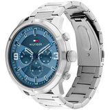 Tommy Hilfiger Men’s Quartz Silver Stainless Steel Blue Dial 50mm Watch 1792077