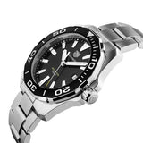 Tag Heuer Aquaracer Men’s Quartz Swiss Made Silver Stainless Steel Black Dial 41mm Watch WAY111A.BA0928