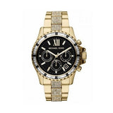 Michael Kors Women’s Quartz Gold Stainless Steel Black Dial 42mm Watch MK5828