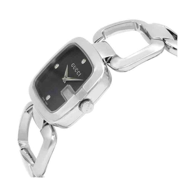 Gucci Women’s Swiss Made Quartz Stainless Steel Black Dial 32mm Watch YA125406 Main Image