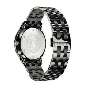 Versace Women’s Quartz Swiss Made Black Stainless Steel Black Dial 43mm Watch VEBK00618
