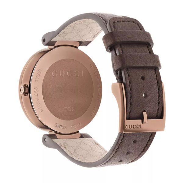 Gucci Women’s Swiss Made Quartz Brown Leather Strap Brown Dial 37mm Watch YA133309 Main Image