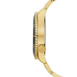 Guess Men’s Quartz Gold Stainless Steel Black Dial 45mm Watch GW0488G2 Main Image