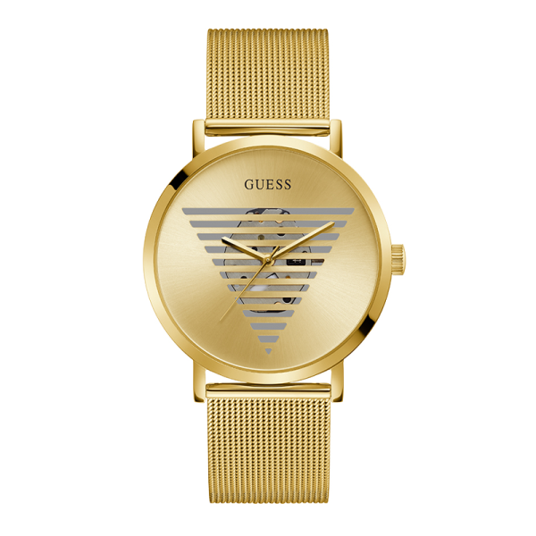 Guess Men’s Quartz Gold Stainless Steel Gold Dial 44mm Watch GW0502G1 Hover Image