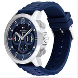 Tommy Hilfiger Men’s Quartz Blue Silicone Strap Blue Dial 50mm Watch 1710489