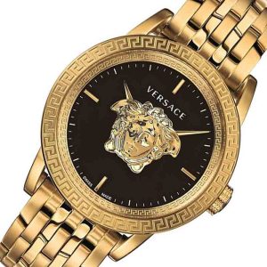 Versace Men’s Quartz Swiss Made Gold Stainless Steel Black Dial 43mm Watch VERD00818