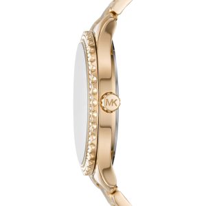 Michael Kors Women’s Quartz Gold Stainless Steel White Mother Of Pearl Dial 38mm Watch MK6870 Main Image