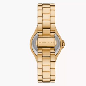 Michael Kors Women’s Quartz Gold Stainless Steel Black Dial 37mm Watch MK7404 Main Image