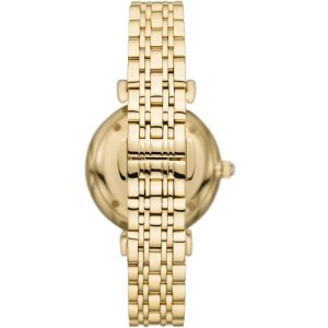 Emporio Armani Women’s Quartz Gold Stainless Steel Beige Dial 32mm Watch AR11608 Main Image