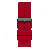 Guess Men’s Quartz Red Silicone Strap Black Dial 47mm Watch GW0208G6