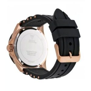 Guess Men’s Quartz Black Silicone Strap Black Dial 43mm Watch W0366G3 Main Image