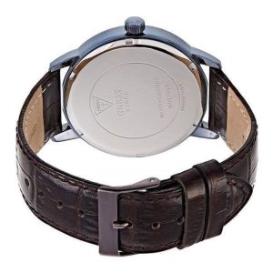 Guess Men’s Quartz Brown Leather Strap Brown Dial 44mm Watch W0870G3 Main Image