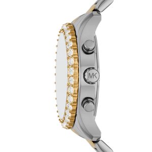 Michael Kors Women’s Quartz Two Tone Stainless Steel White Dial 40mm Watch MK7415