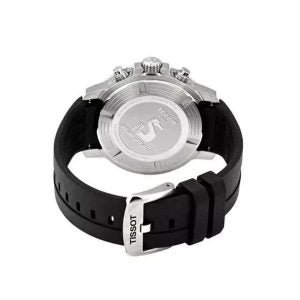 TISSOT Men’s Quartz Swiss Made Black Silicone Strap Blue Dial 45mm Watch T120.417.17.041.00