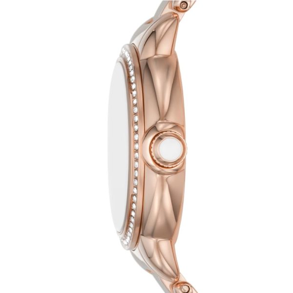 Emporio Armani Women’s Quartz Rose Gold Stainless Steel Mother Of Pearl Dial 32mm Watch AR11523 Main Image
