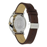Versace Men’s Quartz Swiss Made Brown Leather Strap Grey Dial 42mm Watch VELQ00219