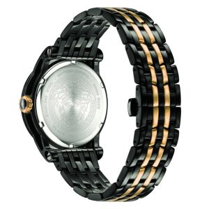 Versace Men’s Quartz Swiss Made Two-tone Stainless Steel Black Dial 43mm Watch VERD01119 Main Image