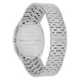 Gucci Unisex Swiss Made Quartz Silver Stainless Steel White Dial-Ocean Blue Glass 38mm Watch YA163409