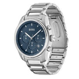 Hugo Boss Men’s Quartz Silver Stainless Steel Blue Dial 44mm Watch 1514007