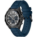 Hugo Boss Men’s Quartz Blue Silicone Strap Grey Dial 44mm Watch 1513972