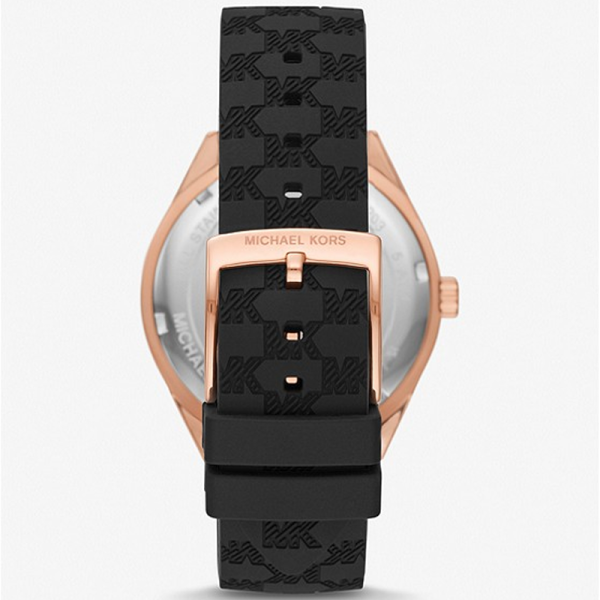 Michael kors black silicone watch deals