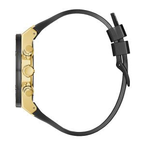 Guess Men’s Quartz Black Silicone Strap Black Dial 46mm Watch GW0425G1