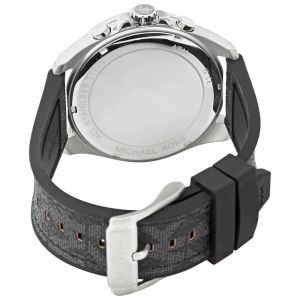 Michael Kors Men’s Quartz Black Silicone & Leather Strap Black Dial 45mm Watch MK8850 Main Image