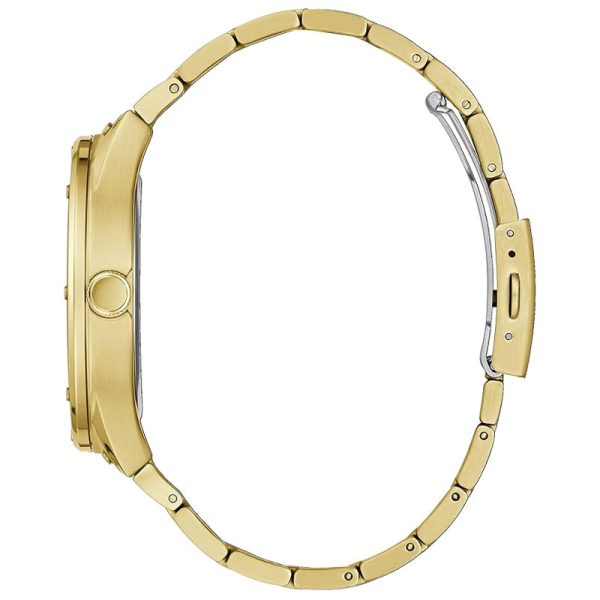 Guess Men’s Quartz Gold Stainless Steel Black Dial 44mm Watch GW0427G2 Main Image