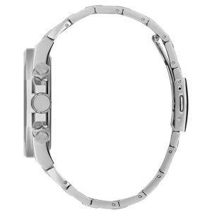 Guess Men’s Quartz Silver Stainless Steel Sky Blue Dial 46mm Watch GW0489G3 Main Image