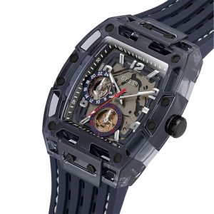 Guess Men’s Quartz Navy Blue Silicone Strap Navy Blue Dial 44mm Watch GW0499G1 Main Image