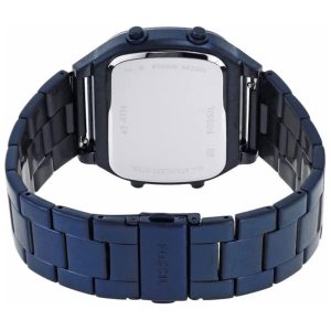 Fossil Men’s Digital Blue Stainless Steel Negative Display Dial 40mm Watch FS5896