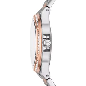 Michael Kors Women’s Quartz Two Tone Stainless Steel Silver Dial 37mm Watch MK6989 Main Image