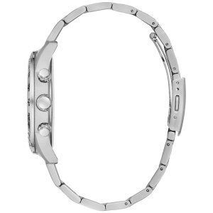 Guess Men’s Quartz Silver Stainless Steel Black Dial 43mm Watch GW0056G1 Main Image