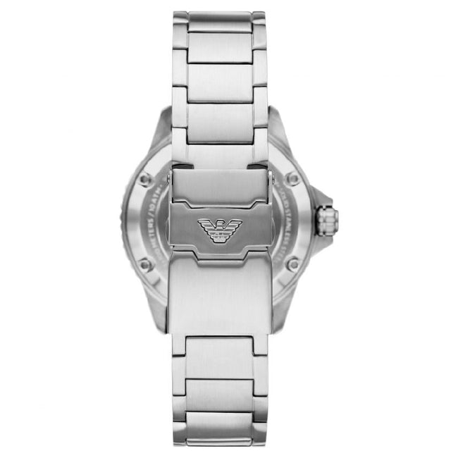 Emporio Armani Men’s Automatic Silver Stainless Steel Blue Dial 42mm Watch AR60059 Main Image