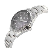 Tag Heuer Aquaracer Women’s Quartz Swiss Made Silver Stainless Steel Black Mother Of Pearl Dial 35mm Watch WAY131M.BA0748
