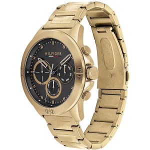 Tommy Hilfiger Men’s Quartz Gold Stainless Steel Grey Dial 46mm Watch 1791891 Main Image