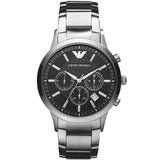Emporio Armani Men’s Chronograph Quartz Stainless Steel Black Dial 43mm Watch AR2434