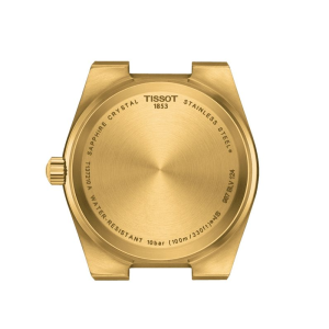 Tissot Unisex Quartz Swiss Made Gold Stainless Steel Gold Dial 35mm Watch T137.210.33.021.00