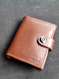 Luxury Real Cow Leather Slim Long Wallet For Men Women