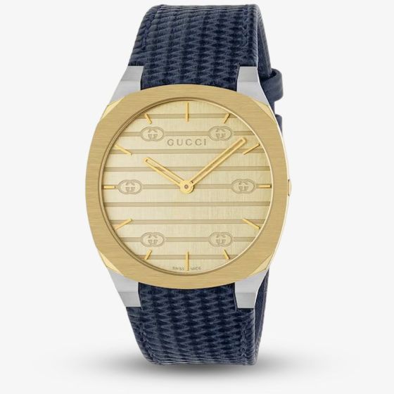 Gucci 25H Quartz Steel/Gold 38mm Golden Brass YA163418
